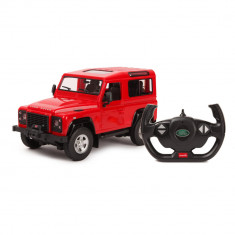 MASINA CU TELECOMANDA LAND ROVER DEFENDER ROSU CU SCARA 1 LA 14 foto