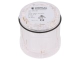 Semnalizator luminos WERMA alb IP65 12-240V AC/DC, Serie KombiSIGN 71, Lumina continua