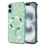 Husa premium iPhone 16 Techsuit Luxury Glitter MagSafe, verde deschis