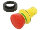 Comutator de Siguranță 22mm Roșu IP65 Cap Ciupercă