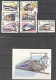 Madagascar 1993 Trains, set+perf.sheet, used AH.055, Stampilat