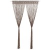 Perdea Macrame Gri Taupe 140x240 cm Bumbac vidaXL - Decoratiune Boemă, Separator Camera, Draperie Handmade, Design Interior Textil
