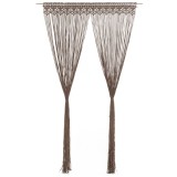 Perdea macrame, gri taupe,140 x 240 cm, bumbac GartenMobel Dekor, vidaXL