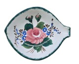 VAS VINTAGE DIN MAJOLICĂ, DECORAT MANUAL