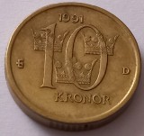 Suedia , 10 Kronor 1991