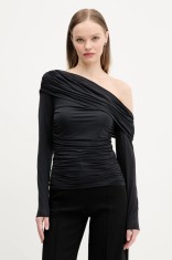 Abercrombie &amp; Fitch bluza femei, culoarea negru, neted, KI139-5204