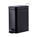 Cos gunoi cu clapeta fier negru 29,5 x 14 x 30 cm, 5 L