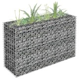 VidaXL Strat &icirc;nălțat gabion, 90 x 30 x 60 cm, oțel galvanizat