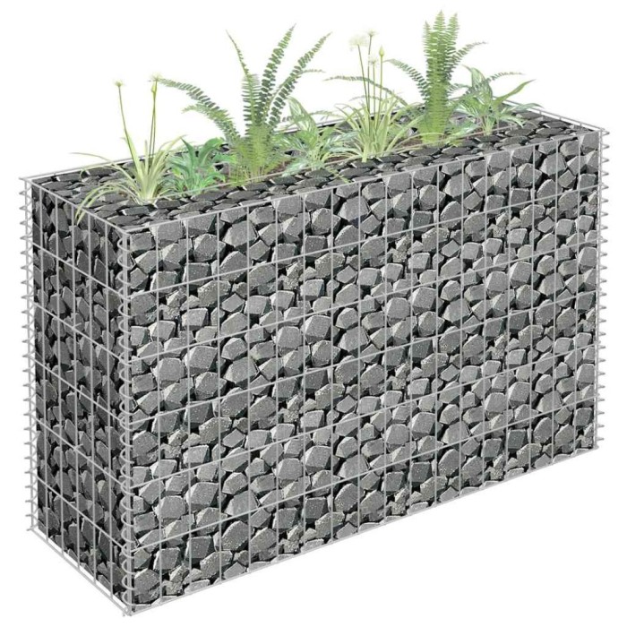 vidaXL Strat &icirc;nălțat gabion, 90 x 30 x 60 cm, oțel galvanizat