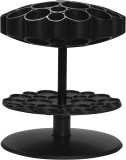 Suport rotativ pt ustensile de bucatarie EMC ONSHOP&reg;, design fagure, rotire 360 grade, plastic rezistent, Negru, H 21 cm