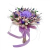 Buchet flori naturale uscate si trandafir criogenat XL, personalizabil, ideal pentru cununie civila, nunta, mireasa sau cadou, Eventissimi&reg;