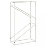 Cumpara ieftin Suport pentru lemne de foc alb 60x25x100cm Otel laminat la rece