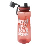 Sticla apa gradata Pufo Motivational pentru sport, fitness, antrenamente, 1 L, rosu