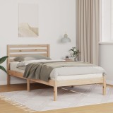 vidaXL Cadru de pat cu headboard Maro 90 x 200 cm Lemn de brad solid