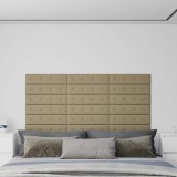 Gossi panouri perete 12 buc. cappuccino, 60x15 cm, piele eco 1,08 m2
