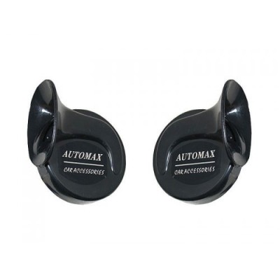 Set 2 claxoane auto Automax 12V Negre cu tonuri inalte si joase foto