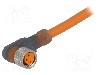 Conector M8, 3 pini, clasa etanseitate {{Clasa etan&amp;#351;eitate}}, LUMBERG AUTOMATION - 11336 RKMWV/LED A 3-06/2 M