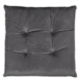 Perna Scaun Gri Velvet 40x40x4cm Poliester Decorativa Confortabila
