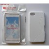 Husa Silicon S-Line Alb pentru BlackBerry Z10, Protectie Telefon, Flexibila