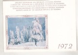 bnk cp Felicitare Anul Nou 1972 - Uniiunea Scriitorilor - L Fulga semnata
