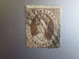 QUEENSLAND BROWN REGINA VICTORIA=212, Stampilat