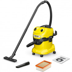 Aspirator multifunctional Karcher WD 4 V-20/5/22 EU, 1.628-209.0, 1000 W, aspirare umeda si uscata, 20 l rezervor, furtun 2.2 m, functie de suflare, c