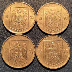 5 lei Romania - 1992, 1993, 1994 si 1995