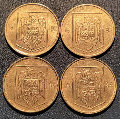 5 lei Romania - 1992, 1993, 1994 si 1995 foto