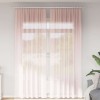 Perdea Voal Roz Deschis 140x260 cm, Bucle, Poliester, Set 2 buc. Perdele Semitransparente, Uni
