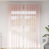 Gossi perdele voal cu bucle 2 buc roz deschis 140x260 cm