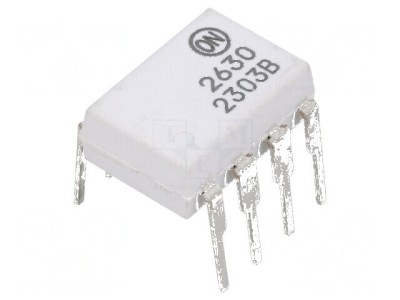 Optocuplor THT DIP8 5kV 10Mbps 10kV/&amp;mu;s Ch: 2 OUT: logice foto
