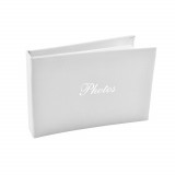 Album foto soft touch book tip carte 10-15 36 fotografii 18 file piele ecologica culoare alb, ProCart