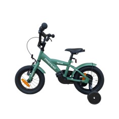 Bicicleta 12 inch cadru otel 20 cm roti ajutatoare v-brake scaun si ghidon ajustabile jante aluminiu