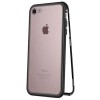 Pachet Valentines Day, Doua Huse Apple iPhone 7 Magnetice Full Cover Black, cu spate de sticla securizata, Magnetic