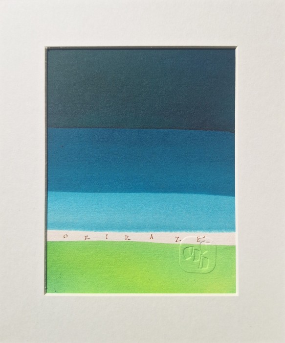 Bogdan Tanase Marinescu - Miniatura caligrafica, haiku Okikaze, 2024