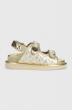 Kurt Geiger London sandale de piele Orson femei, culoarea auriu 3469661109