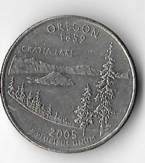 Moneda quarter dollar 2005, Oregon - SUA foto