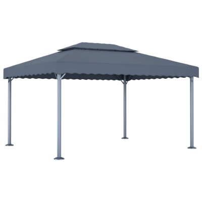 Gossi pavilion, antracit, 400 x 300 cm, aluminiu foto