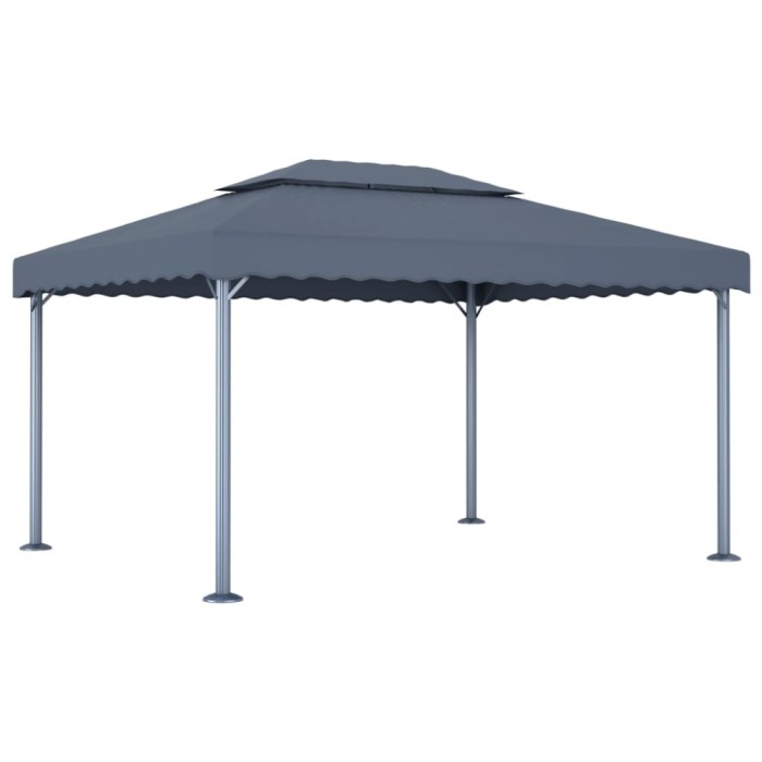 Gossi pavilion, antracit, 400 x 300 cm, aluminiu