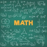 Sticker decorativ scoli, Matematica - 125x125 cm