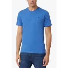 Tricou barbati Narrow fit din bumbac cu logo albastru, XL