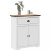 Gossi dulap de hol &bdquo;bodo&rdquo; alb si maro 80x35x90 cm