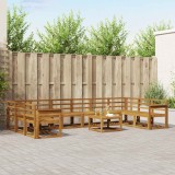 vidaXL Set de canapele de exterior 11 pcs natural Lemn Solid de Acacia 3367077