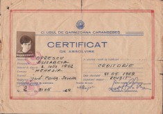 A3113N Certificat de absolvire al cursului de croitorie, Clubul de garnizoană Caransebeș, 1969