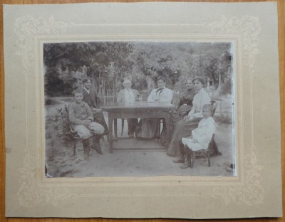 Foto pe carton, La mosia lng. N. P. Stefanescu, colaborator al arhitectului Anghel Saligny, 1909, arhitect foto