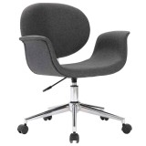 Cumpara ieftin Scaun de birou pivotant, gri, material textil
