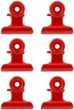 Set 6 clipsuri magnetice- Bulldog Clip- Red | Romanowski Design