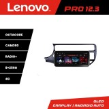 Navigatie Android Lenovo PRO 12.3 inch QLED 8+256GB pentru Kia Rio 2014-2017