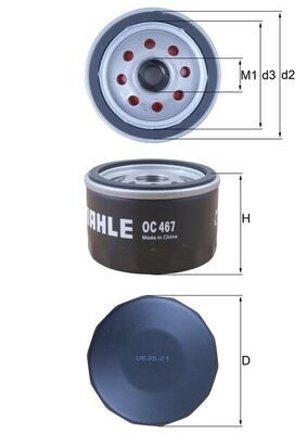 MAHLE OC 467 Filtru ulei foto