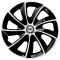 Set 4 Capace Roti Autohelix MSA&reg; potrivite jantelor de 16 inch, pentru Fiat, model Stig Extra Black &amp; White